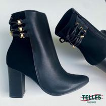 Bota cano curto preta Via Marte Original