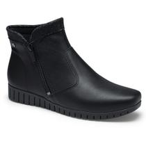 Bota Cano Curto Rasteira Campesi L9962 Feminina - Preta