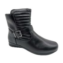 Bota Cano Curto Salto Baixo Fivela Feminino Mooncity 71087 -
