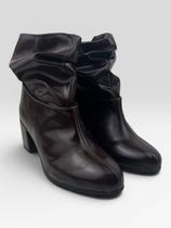 Bota Cano Curto Salto Bloco Confortável Terra Bota Cano Curto Salto Bloco Confortável Terra