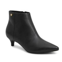 Bota Cano Curto Salto Fino Baixo Bico Fino Via Uno 139035 Preto