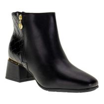 Bota Cano Curto Salto Grosso Bloco Medio Confortavel Modare Conforto Luxo 7082.101 Bota Cano Curto Salto Grosso Bloco Medio Confortavel Modare Conforto Luxo 7082.101