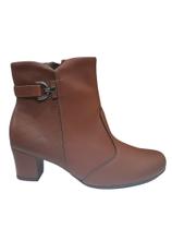 Bota Cano Curto Salto Piccadilly Marrom 110181