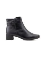 Bota Cano Curto Usaflex Salto Bloco Al1103 Preto