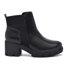 Bota Cano Curto Via Marte Tratorada Salto Bloco 6cm