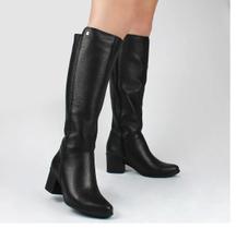 Bota Cano Longo Bottero Couro Legitimo Ziper Ultraconforto 346903