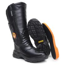 Bota Cano Longo Coturno Unissex Bombeiro Civil Refletivos Bota Cano Longo Coturno Unissex Bombeiro Civil Refletivos