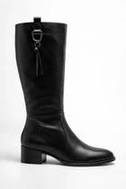 Bota Cano Longo Couro Atanado Preto Bottero Salto Baixo Tamanho:37Cor:Preto Bota Cano Longo Couro Atanado Preto Bottero Salto Baixo Tamanho:37Cor:Preto