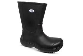 Bota Cano Longo Eva Soft Works Antiderrapante Preta BB87