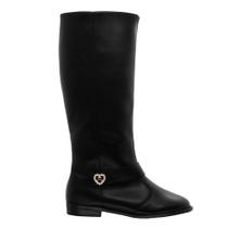 Bota Cano Longo Infantil Menina Molekinha 2167.136 Preto