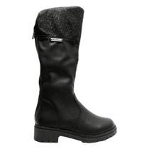 Bota Cano Longo Meninas Pink Cats Gliter Macia Salto Baixo Versátil Confortável Resistente Durável Bota Cano Longo Meninas Pink Cats Gliter Macia Salto Baixo Versátil Confortável Resistente Durável