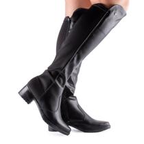 Bota Cano Longo Mississipi Feminina Preta Salto Baixo ME123