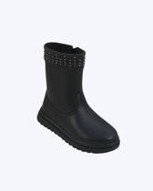 Bota Cano Longo Preta Couro Infantil Feminina Pampili770010000 Bota Cano Longo Preta Couro Infantil Feminina Pampili770010000