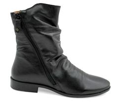 Bota Cano Médio Feminina Couro Perlatto Zíper Duplo LUN004E Bota Cano Médio Feminina Couro Perlatto Zíper Duplo LUN004E