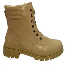 Bota Cano Médio Tratorada Coturno Feminina Mooncity 72285 Bota Cano Médio Tratorada Coturno Feminina Mooncity 72285