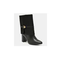 Bota Capa Feminina Salto Grosso Via Marte 022487 Cor:PretoTamanho:37