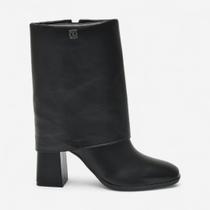 Bota Capa Via Marte Cano Curto Preta Bota Capa Via Marte Cano Curto Preta