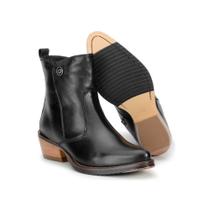 Bota Capelli Country Feminina Couro Lisa Bico Fino Conforto