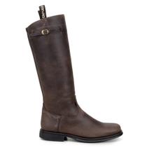 Bota Capiau Campeira Gaucha Cano Duro Anatomic Confort Gel Flex Café Castanho