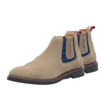 Bota Caqui Nobuck Com Palmilha Gel Cano Curto Casual