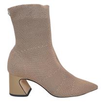Bota Carrano Feminina Cano Curto Knit Dark Almond Bota Carrano Feminina Cano Curto Knit Dark Almond