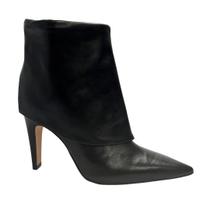 Bota Carrano Feminina Capa Bico Fino Preta Couro Bota Carrano Feminina Capa Bico Fino Preta Couro