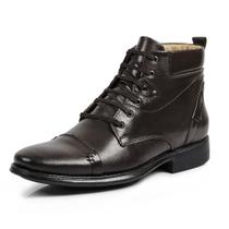 Bota Casual Coturno Masculino Couro Legítimo Petróleo Cadarço Caparellus - 4200 - Café