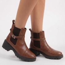 Bota Casual Feminina Chelsea Anabela Cano Curto Bota Casual Feminina Chelsea Anabela Cano Curto