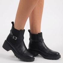 Bota Casual Feminina Chelsea Anabela Cano Curto