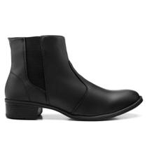 Bota Casual Feminino Cano Curto Zíper Elástico Moderno Dia a Dia Sola Borracha Bota Casual Feminino Cano Curto Zíper Elástico Moderno Dia a Dia Sola Borracha