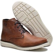 Bota Casual Galsax Coturno Lançamento Couro - Whisky