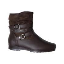 Bota Casual Inverno Cano Baixo Zíper Feminina Mooncity