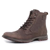 Bota Casual Masculina Couro Legítimo Rustic Worker Lecas - 9162 - Braw