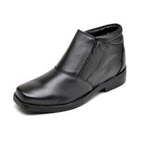 Bota Casual Masculina Couro Zíper Resistente Leve Conforto