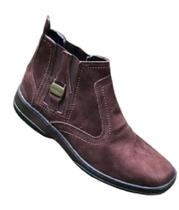 Bota Casual Social Masculina Botina Couro Solado Borracha Costurado Estilo Cidade Roça 1020 Marrom