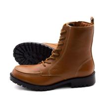 Bota Celine Cano Médio em Couro Alfa Camel - 4871AC Bota Celine Cano Médio em Couro Alfa Camel - 4871AC