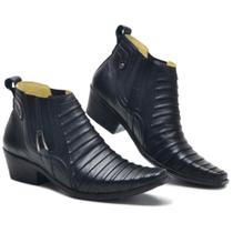 Bota Chelsea Botina Couro Bico Fino Cano Curto Moderna Bota Chelsea Botina Couro Bico Fino Cano Curto Moderna