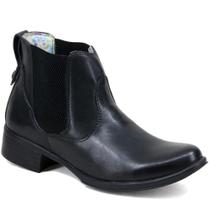 Bota Chelsea Cla-Clê Feminina Couro Cano Curto Moda Versátil Bota Chelsea Cla-Clê Feminina Couro Cano Curto Moda Versátil