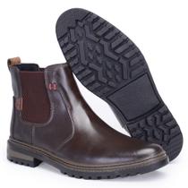 Bota Chelsea Couro Legítimo Masculina Social e Casual Palmilha Gel Antiderrapante Bota Chelsea Couro Legítimo Masculina Social e Casual Palmilha Gel Antiderrapante