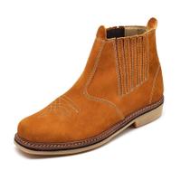 Bota Chelsea Couro Nobuck Antiderrapante Leve Confortável Bota Chelsea Couro Nobuck Antiderrapante Leve Confortável