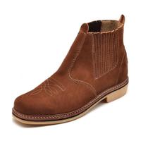 Bota Chelsea Couro Nobuck Antiderrapante Leve Confortável Bota Chelsea Couro Nobuck Antiderrapante Leve Confortável