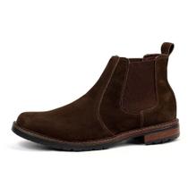 Bota Chelsea Elástico Bico Redondo Couro Legítimo Graxo Worldstock - 001 - Café Bota Chelsea Elástico Bico Redondo Couro Legítimo Graxo Worldstock - 001 - Café