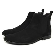 Bota Chelsea em Couro Masculina Camurça Argentina Clássica