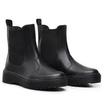 Bota Chelsea Feminina Cano Médio Solado Antiderrapante