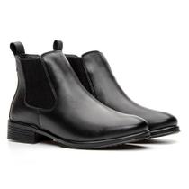 Bota Chelsea Feminina Couro Botina Casual Conforto