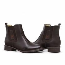 Bota Chelsea feminina couro botina confortável Bota Chelsea feminina couro botina confortável