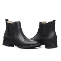 Bota Chelsea feminina couro botina confortável