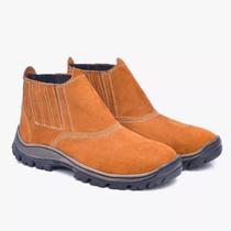 Bota Chelsea Ferrara Camel 100% Couro Legítimo Masculino