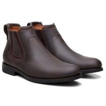 Bota Chelsea Flag Footwear Masculina Couro Leve Macia Casual