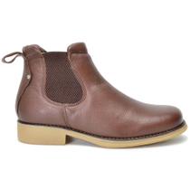 Bota Chelsea Masculina Botina Couro Elástico Cano Curto
